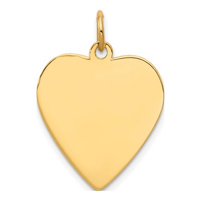 Gold-Plated Sterling Silver Heart Disc Charm