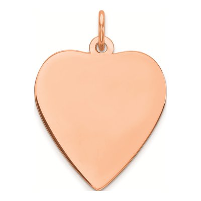 Rose Gold-Plated Sterling Silver Heart Disc Pendant