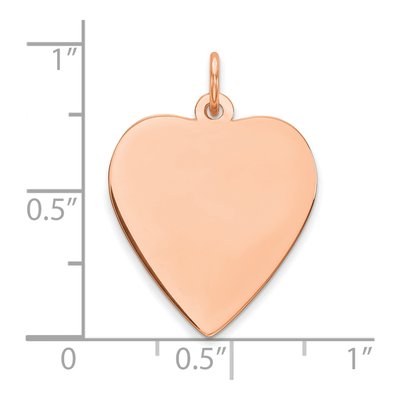 Rose Gold-Plated Sterling Silver Heart Disc Charm – view 2