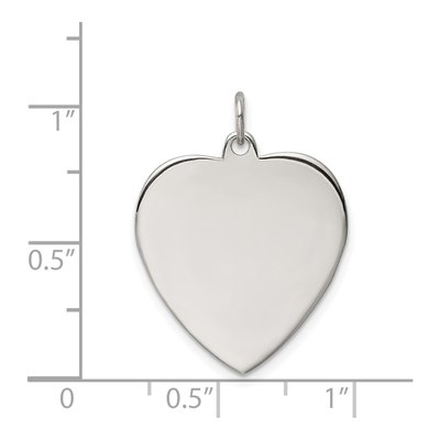 Sterling Silver Heart Disc Charm – view 4