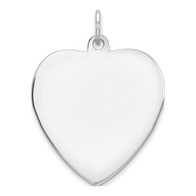 Sterling Silver Heart Disc Charm