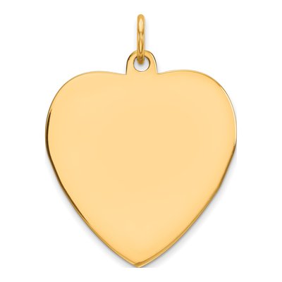 Gold-Plated Sterling Silver Heart Disc Charm