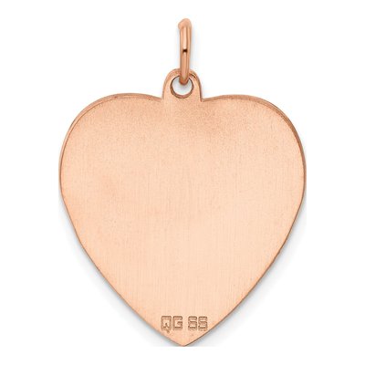 Rose Gold-Plated Sterling Silver Heart Disc Pendant – view 4