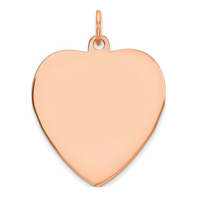 Rose Gold-Plated Sterling Silver Heart Disc Pendant