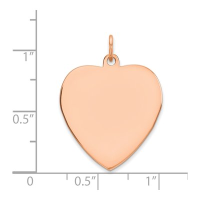 Rose Gold-Plated Sterling Silver Heart Disc Pendant – view 3