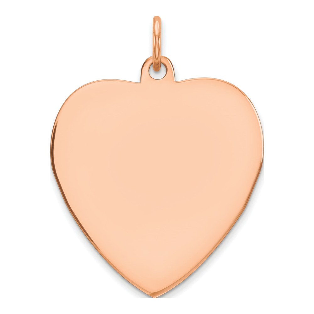 Sterling Silver Rg Plated Engraveable Heart Polished Front/satin Back Disc