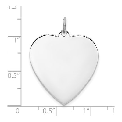 Sterling Silver Heart Disc Charm – view 4