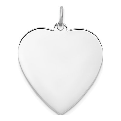 Sterling Silver Heart Disc Charm