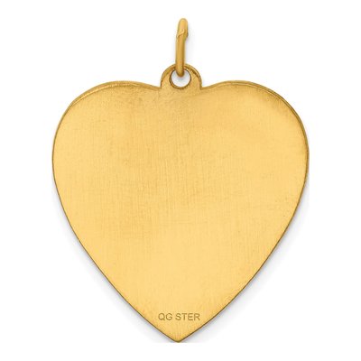 Gold-Plated Sterling Silver Heart Disc Charm – view 4