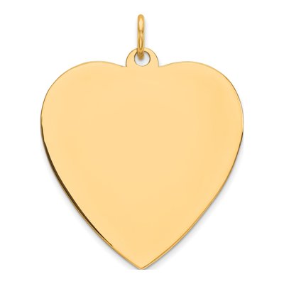 Gold-Plated Sterling Silver Heart Disc Charm