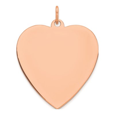 Rose Gold-Plated Sterling Silver Heart Disc Pendant