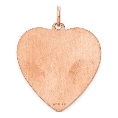 Rose Gold-Plated Sterling Silver Heart Disc Pendant – view 2