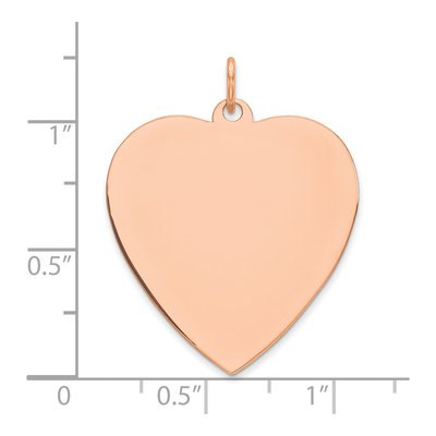 Rose Gold-Plated Sterling Silver Heart Disc Pendant – view 3
