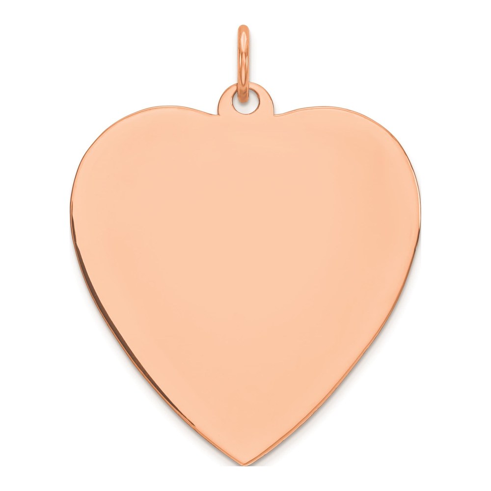 Sterling Silver Rg Plated Engraveable Heart Polished Front/satin Back Disc