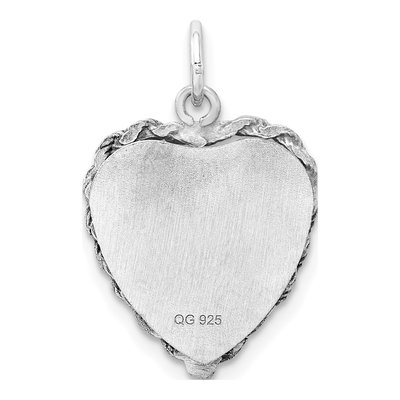 Sterling Silver Heart Disc Charm – view 5