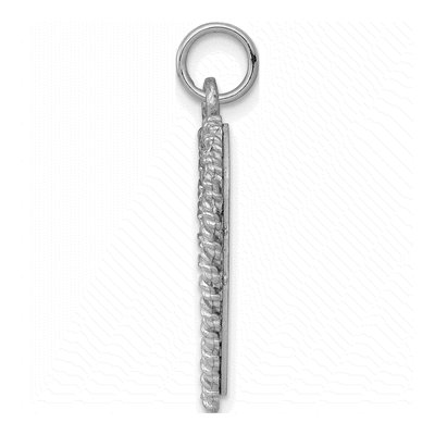 Sterling Silver Heart Disc Charm – view 3
