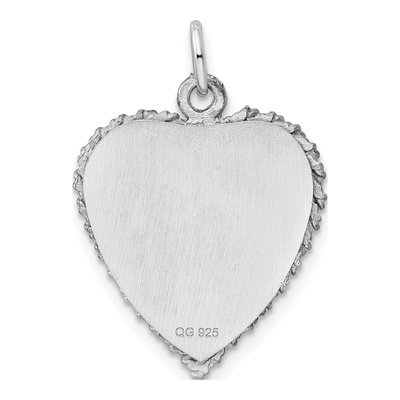 Sterling Silver Heart Disc Charm – view 5