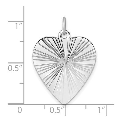 Sterling Silver Heart Disc Charm – view 4