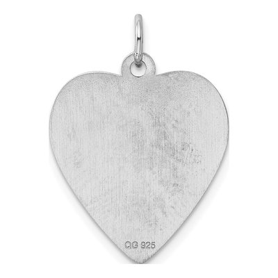 Sterling Silver Heart Disc Charm – view 5