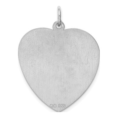 Sterling Silver Heart Disc Charm – view 5