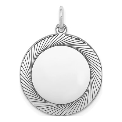 Sterling Silver Round Disc Charm