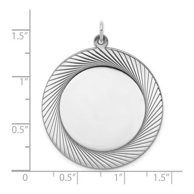 Sterling Silver Round Disc Charm – view 4
