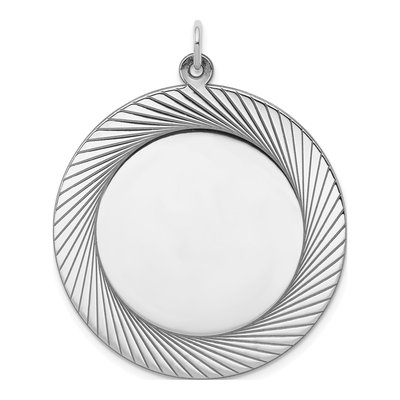 Sterling Silver Round Disc Charm