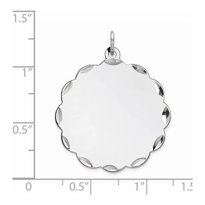 Sterling Silver Disc Pendant – view 4