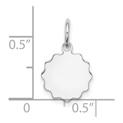 Sterling Silver Disc Pendant – view 4