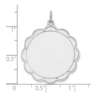 Sterling Silver Disc Pendant – view 3