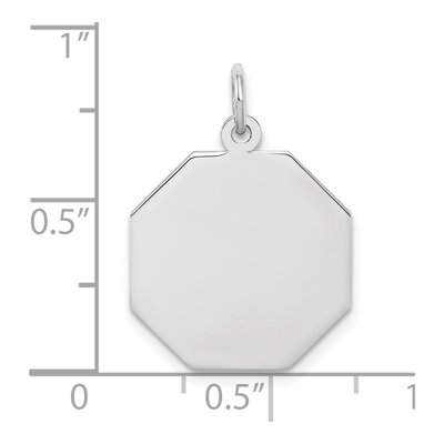 Sterling Silver Octagon Disc Charm – view 3