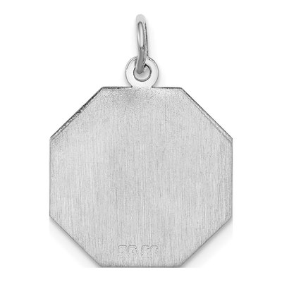 Sterling Silver Octagon Disc Charm – view 4