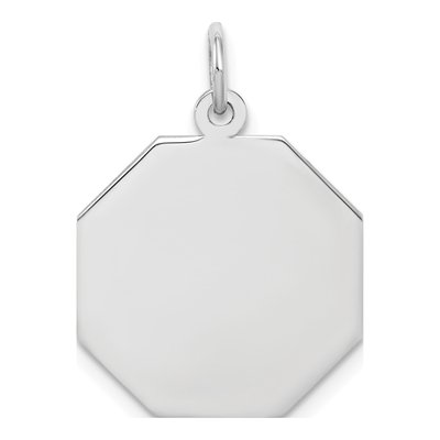Sterling Silver Octagon Disc Charm