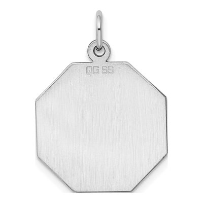 Sterling Silver Octagon Disc Charm – view 4