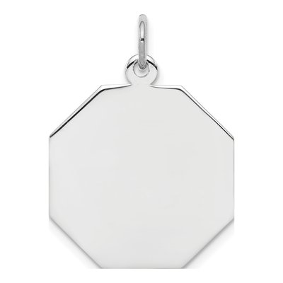 Sterling Silver Octagon Disc Charm