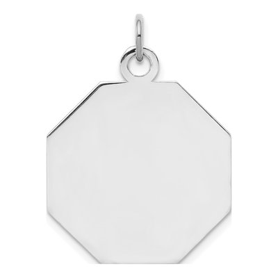 Sterling Silver Octagon Disc Charm