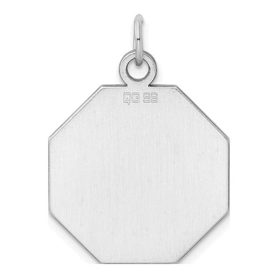 Sterling Silver Octagon Disc Charm – view 4