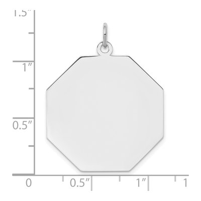 Sterling Silver Octagon Disc Charm – view 4