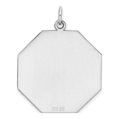 Sterling Silver Octagon Disc Charm – view 5