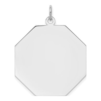 Sterling Silver Octagon Disc Charm