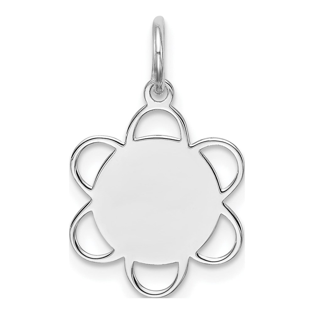 Sterling Silver Engravable Disc Charm Pendant