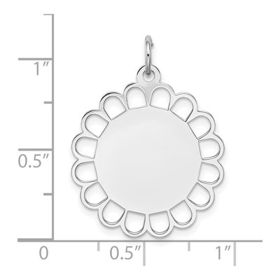 Sterling Silver Disc Pendant – view 4