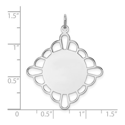 Sterling Silver Disc Pendant – view 4