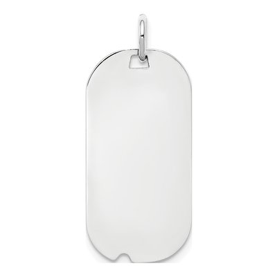 Sterling Silver Dog Tag Charm