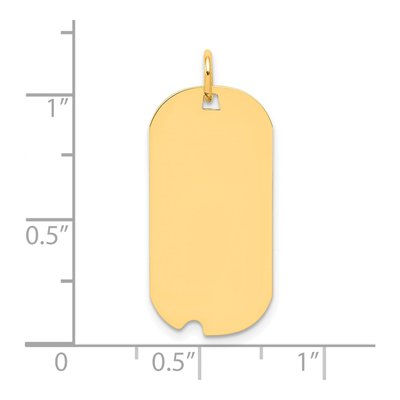Gold-Plated Sterling Silver Dog Tag Charm – view 3