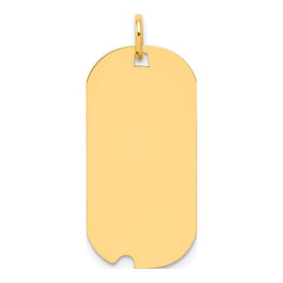 Gold-Plated Sterling Silver Dog Tag Charm