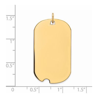 Engravable Dog Tag Charm | Sterling Silver Gold Plated – view 3
