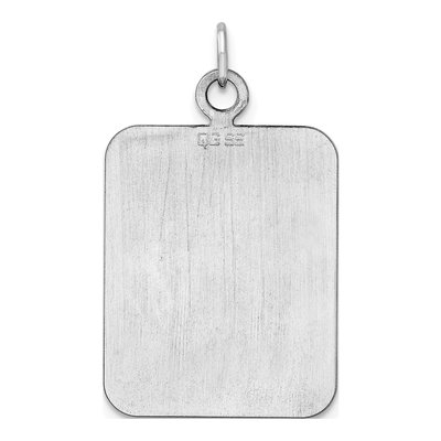Sterling Silver Rectangle Disc Charm – view 3