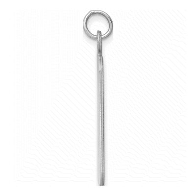 Sterling Silver Rectangle Disc Charm – view 2
