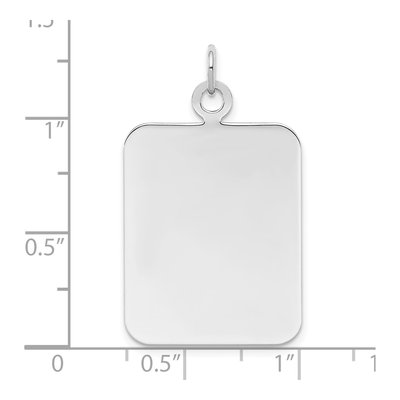Sterling Silver Rectangle Disc Charm – view 4